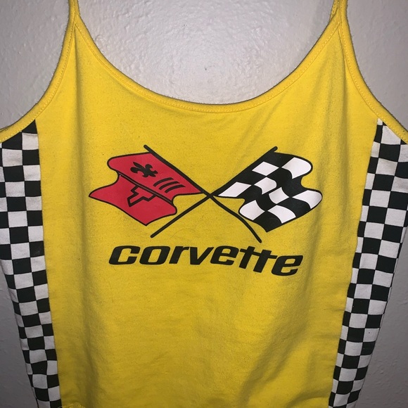 Chemistry Yellow & Black/White Checkered Top (S) - Picture 3 of 6